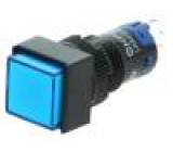 Přepínač tlačítkový 2 polohy SPDT 0,5A/250VAC 1A/24VDC modrá