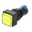 Přepínač tlačítkový 2 polohy SPDT 0,5A/250VAC 1A/24VDC žlutá