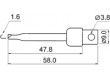 Měřicí hrot s háčkem s háčkem 3A 60VDC červená Izolace ABS