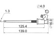 Měřicí hrot s háčkem s háčkem 3A 60VDC černá Izolace ABS 4mm