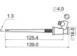 Měřicí hrot s háčkem s háčkem 3A 60VDC černá Izolace ABS 4mm