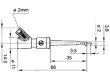 Měřicí hrot s háčkem s háčkem 6A 60VDC červená 2mm 15mΩ