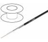 Kabel koaxiální 1x50Ω drát Cu PVC černá