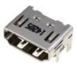 Konektor HDMI zásuvka PIN:19 Povrch zlacený úhlový SMT