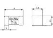 Pojistka tavná zpožděná keramická 63mA 250V SMD 8x4,5x4,5mm