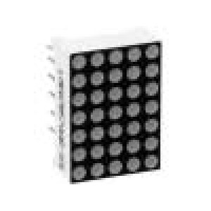 Zobrazovač LED matice 5x7 červená 10,2mcd katoda 17,8x12,7mm