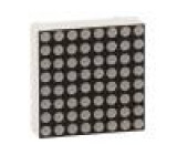 Zobrazovač LED matice 8x8 červená 10,2mcd katoda 20x20mm