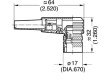 Konektor kulatý Řada C091A zásuvka zástrčka stříbřený PIN:5