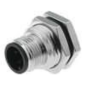 Konektor M12 zásuvka vidlice 3 PIN THT IP68 250V 5A Mat kov