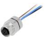 Konektor M12 E zásuvka zásuvka 4 PIN s montážní maticí 4A