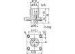 Konektor M12 E zásuvka vidlice 4 PIN 4A IP67 250V