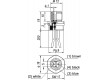 Konektor M12 E zásuvka vidlice 4 PIN 4A do panelu, šroubovací