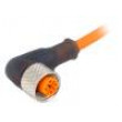 Kabel: pro snímače/automatizaci M12 PIN: 3 úhlový 5m zástrčka