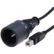 Kabel USB 2.0 USB A vidlice,USB B vidlice 4m IP66,IP68,IP69K