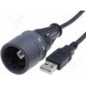 Kabel USB 2.0 USB A vidlice,USB B vidlice 2m IP66,IP68,IP69K