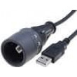 Kabel USB 2.0 USB A vidlice,USB B vidlice 3m IP66,IP68,IP69K