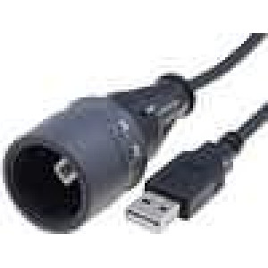 Kabel USB 2.0 USB A vidlice,USB B vidlice 3m IP66,IP68,IP69K