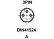 Konektor kulatý Řada C091B vidlice zástrčka stříbřený PIN:3
