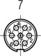 Konektor kulatý Řada C091B vidlice zástrčka stříbřený PIN:7