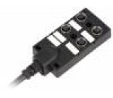Rozbočovač 5 PIN s diodou LED, s kabelem 2A IP67 24V 1m