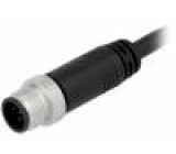 Konektor M12 zástrčka vidlice 5 PIN vodiče IP67 přímý 60V 4A