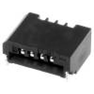 Konektor FFC / FPC vodorovné SMT NON-ZIF 4 PIN 1mm 50V 0,5A