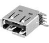 Zásuvka USB A na PCB THT PIN:4 boční, úhlové 90° V: USB 2.0