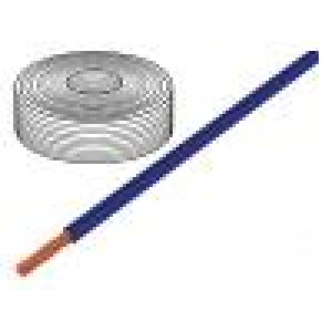 Kabel LifY licna Cu 0,1mm2 PVC modrá 100m