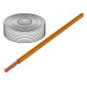Kabel LifY licna Cu 0,1mm2 PVC oranžová 100m