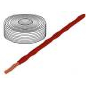 Kabel LifY licna Cu 0,1mm2 PVC červená