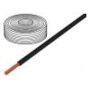Kabel LifY licna Cu 0,1mm2 PVC černá