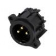 Zásuvka XLR vidlice 3 PIN přímý THT šroubovací zlacený 3mΩ