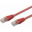 Patch cord U/UTP 6 lanko CCA PVC červená 0,25m 24AWG