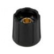 Knoflík ABS Pr.hříd:4mm černá Hřídel: hladký
