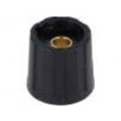 Knoflík ABS Pr.hříd:6mm černá Hřídel: hladký