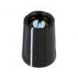 Knoflík s ukazatelem ABS Pr.hříd:3mm Ø10,5x14mm černá