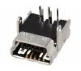 Zásuvka USB B mini na PCB THT PIN:5 úhlové 90° V: USB 2.0
