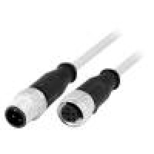 Cable for sensors/automation M12-M12 1m male female PIN:4