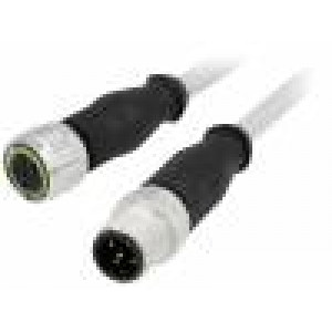 Cable for sensors/automation M12-M12 1m male female PIN:5