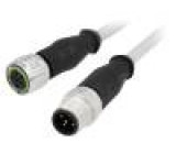 Cable for sensors/automation M12-M12 10m male female PIN:5
