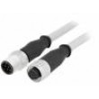 Cable for sensors/automation M12-M12 1m male female PIN:8