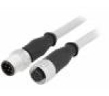 Cable for sensors/automation M12-M12 1m male female PIN:8