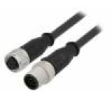 Cable for sensors/automation M12-M12 2m male female PIN:12