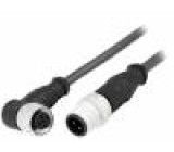 Cable for sensors/automation M12-M12 1m male female PIN:4