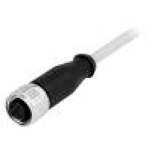 M12 0,5m zásuvka 4 PIN přímý kód A-DeviceNet / CANopen PVC