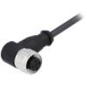 M12 5m zásuvka 3 PIN úhlové 90° kód A-DeviceNet / CANopen