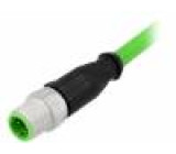 M12 0,5m vidlice 4 PIN přímý kód D-Ethernet s kabelem vodiče