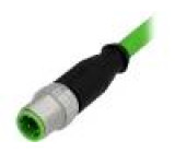 M12 1m vidlice 4 PIN přímý kód D-Ethernet s kabelem zástrčka