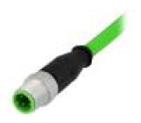 M12 10m vidlice 4 PIN přímý kód D-Ethernet s kabelem vodiče