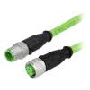 Cable for sensors/automation M12-M12 7.5m male female PIN:4